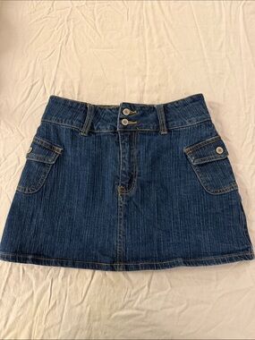 J Galt Brandy Melville Dark Blue Denim Mini Skirt